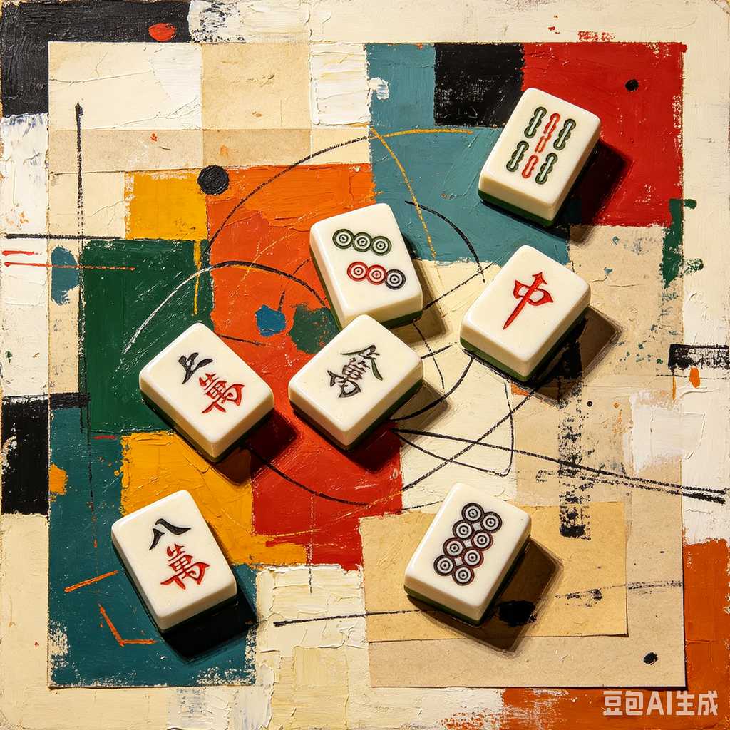minimal text mahjong set